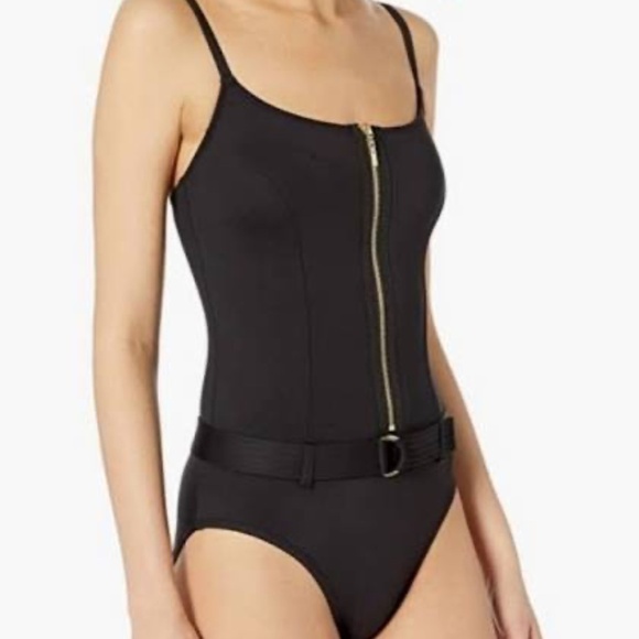 New! La Blanca Swim one piece black suit 19690 - Picture 1 of 16